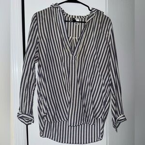 H&M Striped V-Neck Blouse